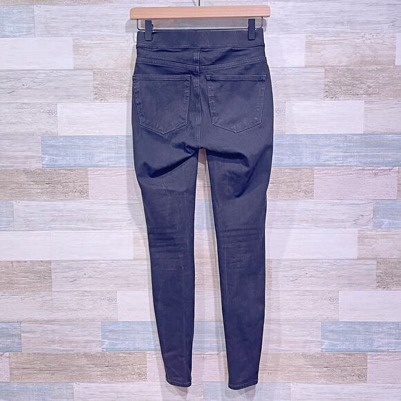 J CREW Pull On Toothpick Skinny Jeans Black Elastic Waist Stretch Womens 24 - Picture 3 of 7